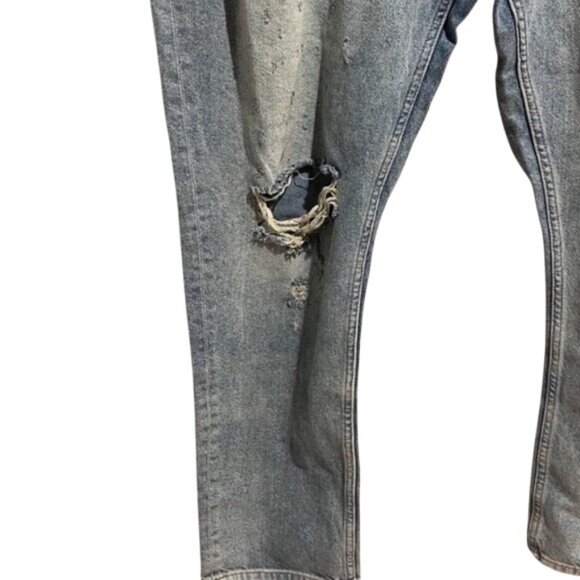 ASOS Curve Distressed Light Wash Mid-Rise Plus Size Skinny Jeans Waist 44W - Picture 5 of 11